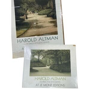 Harold Altman Art Prints Lot of 2 Pathway in Parc Le Mont Editions France‎